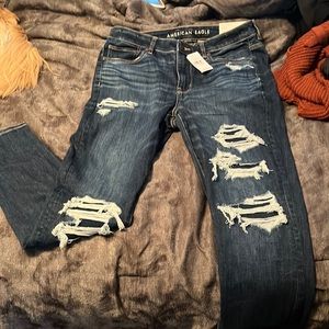 American Eagle Distressed Jeggings. Never worn
